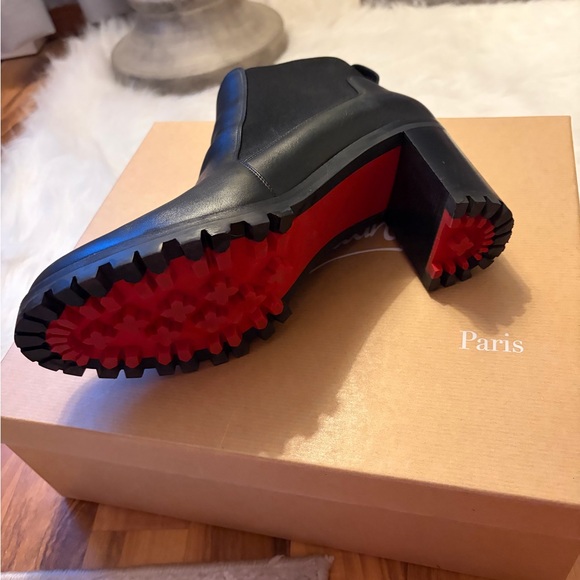 Christian Louboutin 70mm Marchacroche Leather Chelsea Booties - Picture 12 of 16